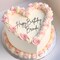 Mini acrylic cake charm • Vintage heart  cake charm • Mini cake topper • Flat lay cake charm • Birthday cake charm • That Girl Cake charm product 1